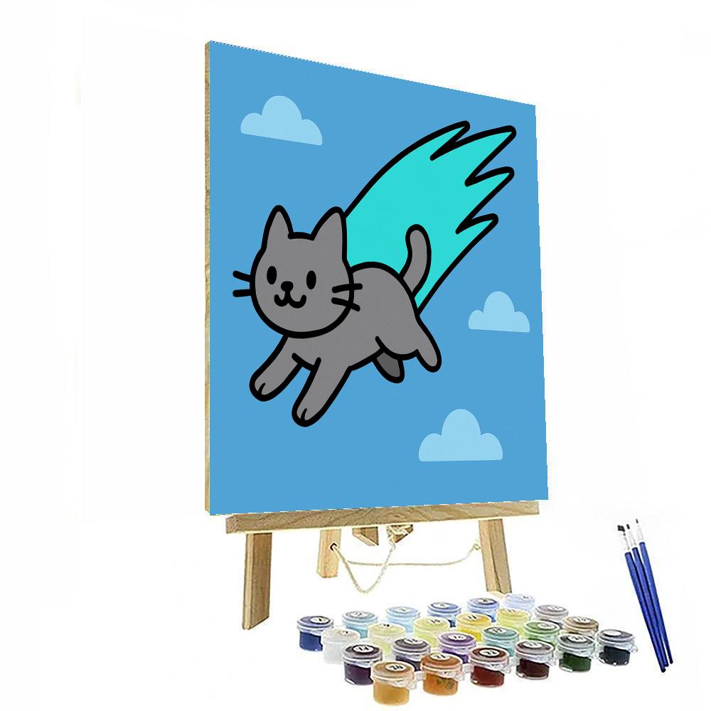 Comet Cat Explorer DIY paint by numbers