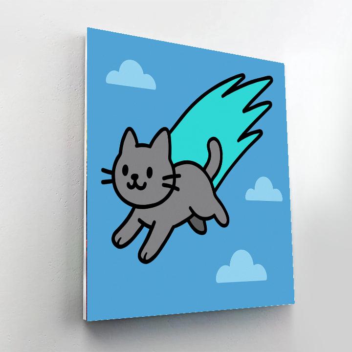 Comet Cat Explorer DIY paint by numbers