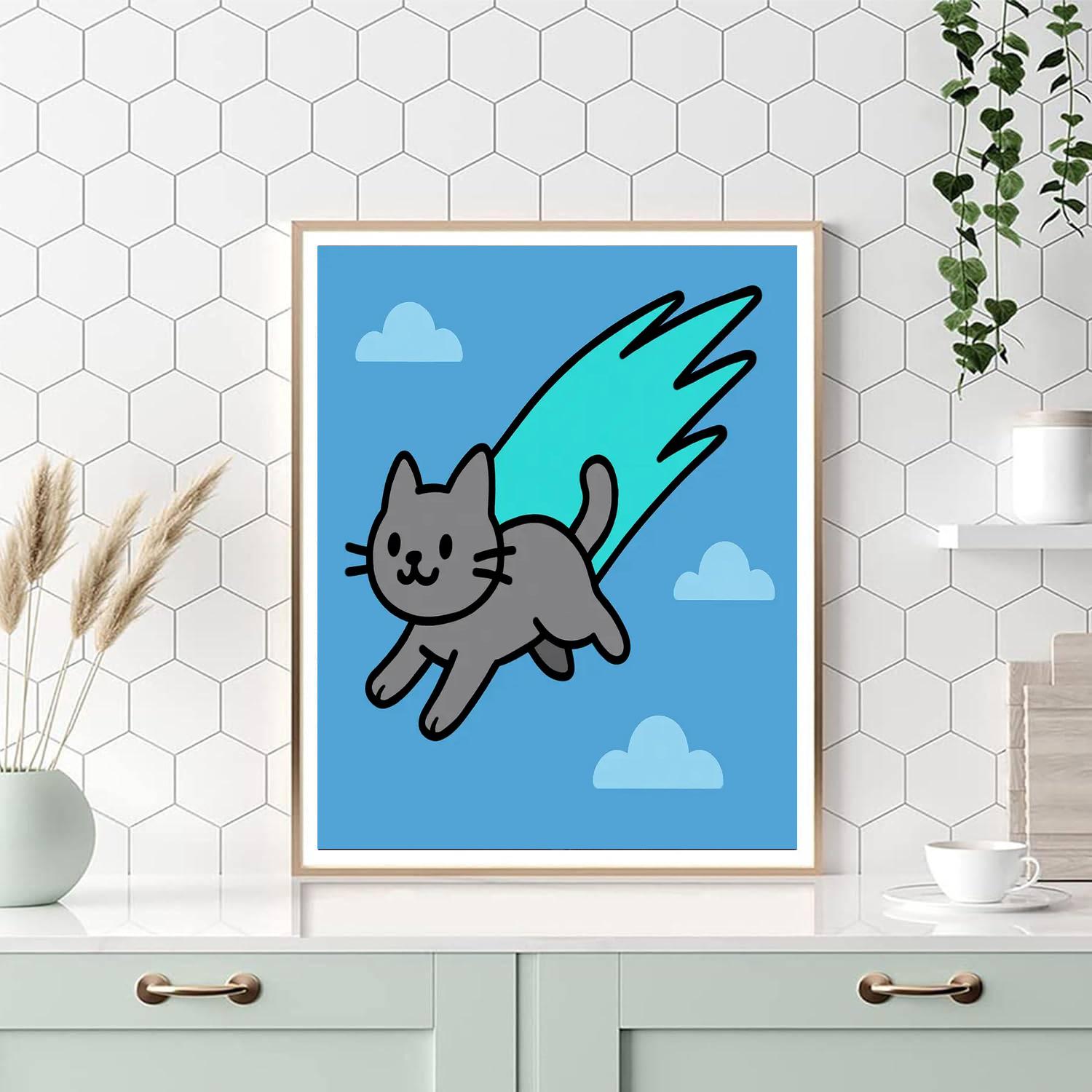 Comet Cat Explorer DIY paint by numbers
