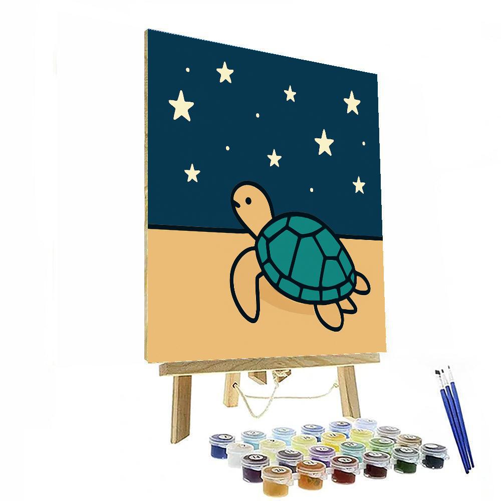 Stargazer Sea Turtle paint by numbers