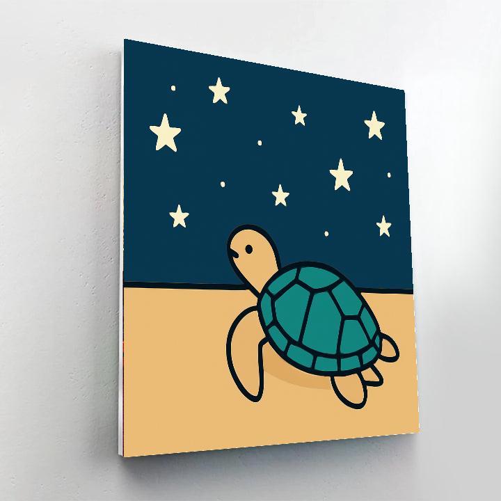 Stargazer Sea Turtle paint by numbers