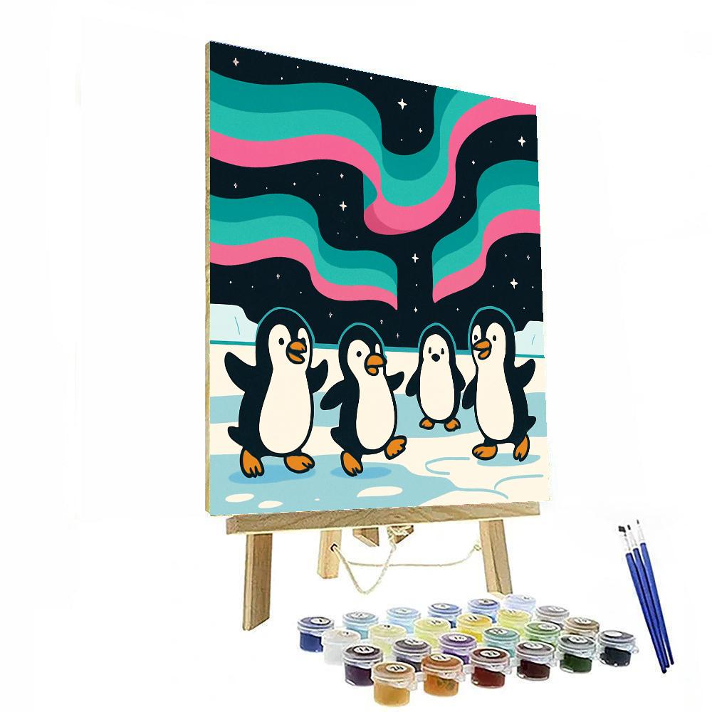Aurora Penguin Parade painting number kit