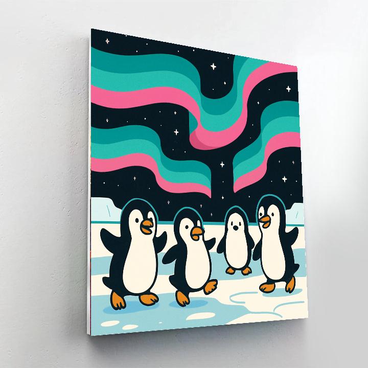 Aurora Penguin Parade painting number kit