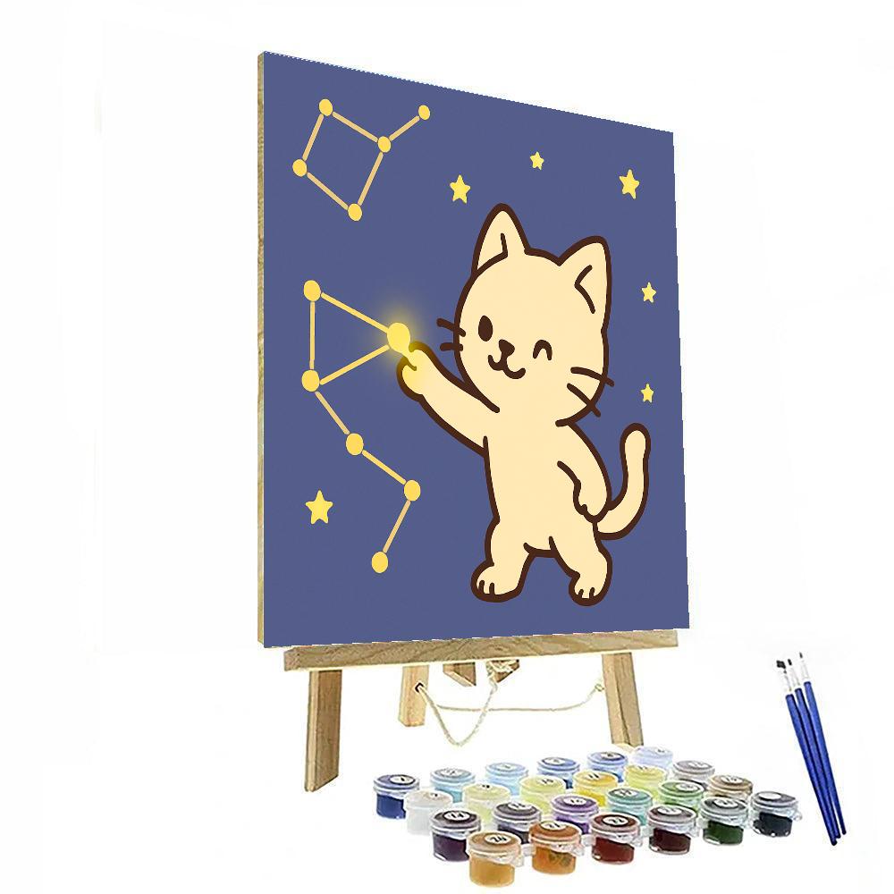 Constellation Kitten DIY paint by numbers