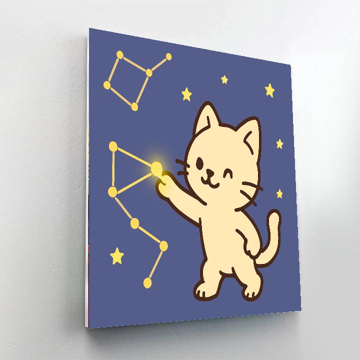 Constellation Kitten DIY paint by numbers