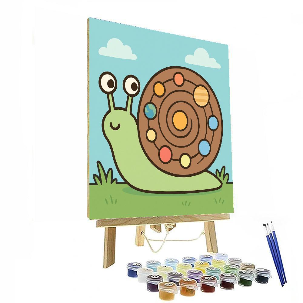 Solar System Snail Number painting
