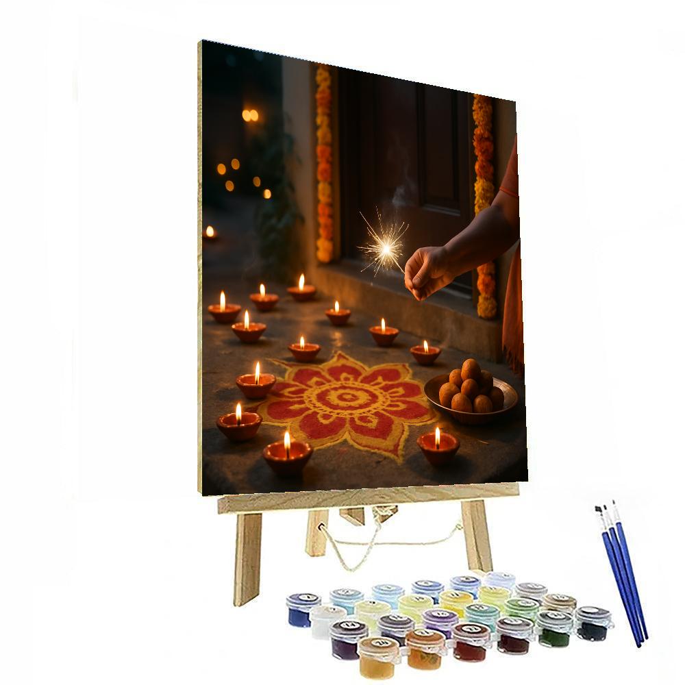 Diwali Doorstep Ritual painting number kit