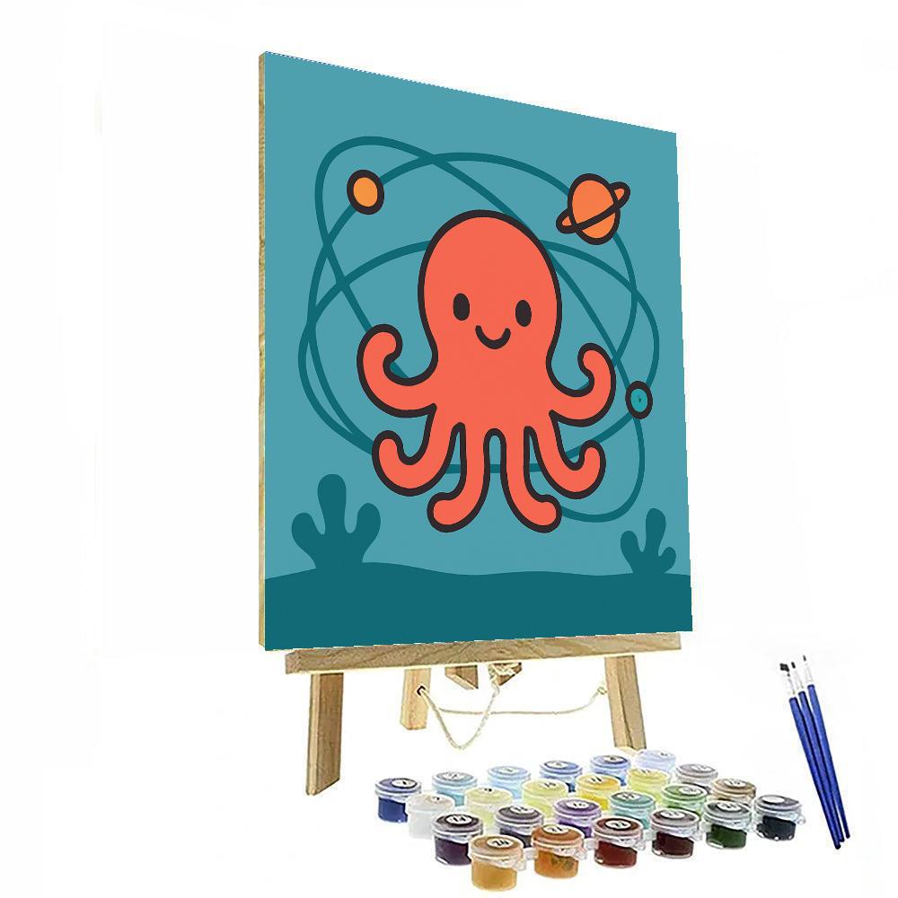Orbiting Octopus paint by number