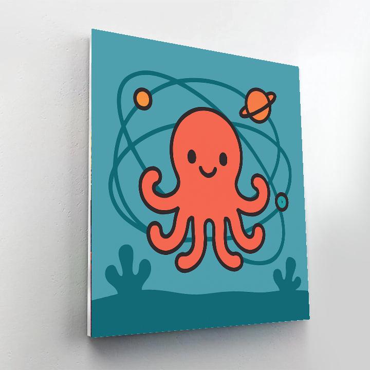 Orbiting Octopus paint by number