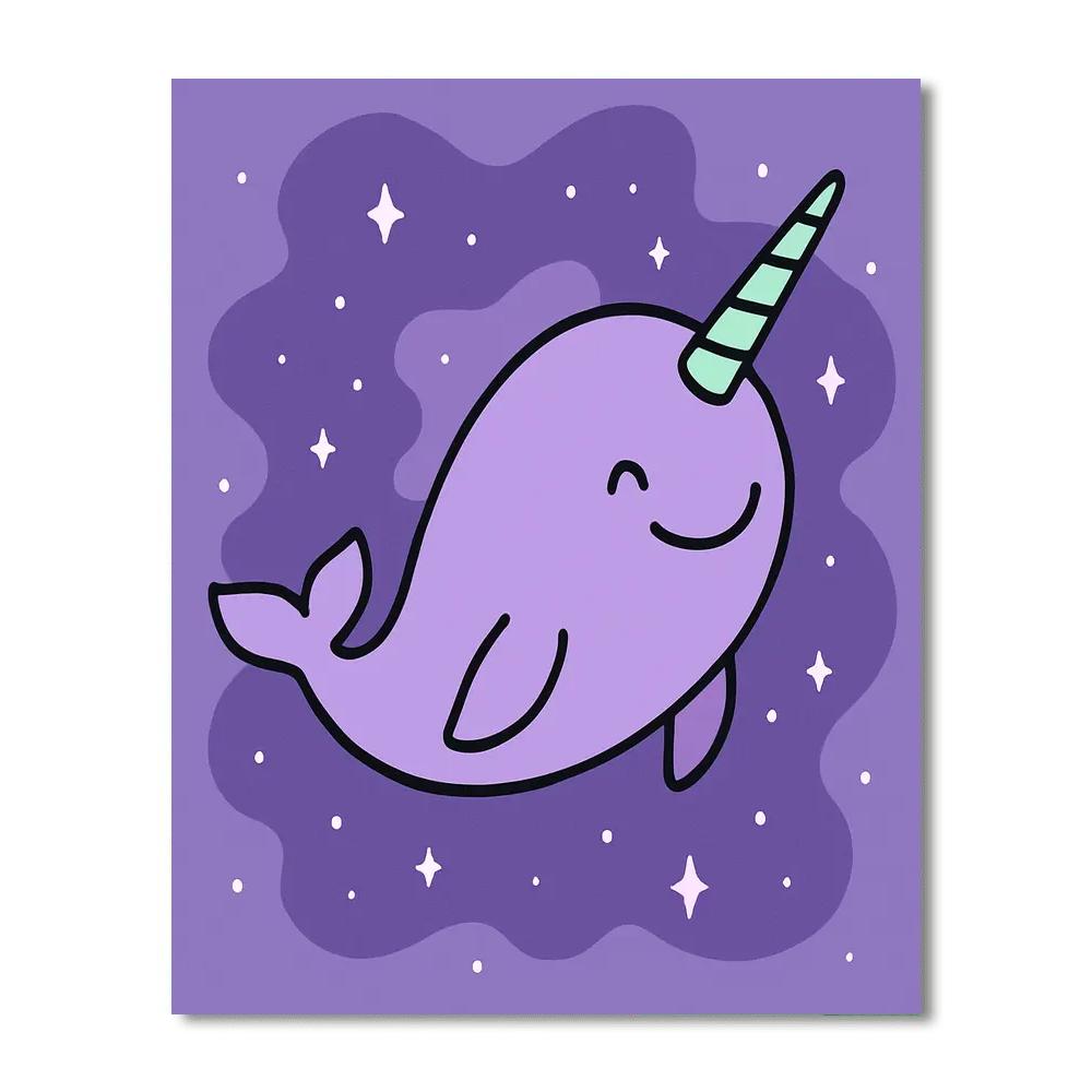 Nebula Narwhal Paint by numbers art