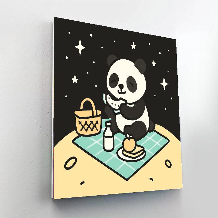 Planet Picnic Panda Painting by numbers kit