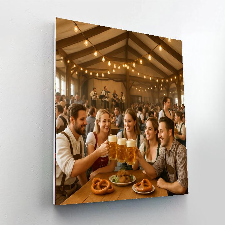 Oktoberfest Beer Tent Numbered painting kits