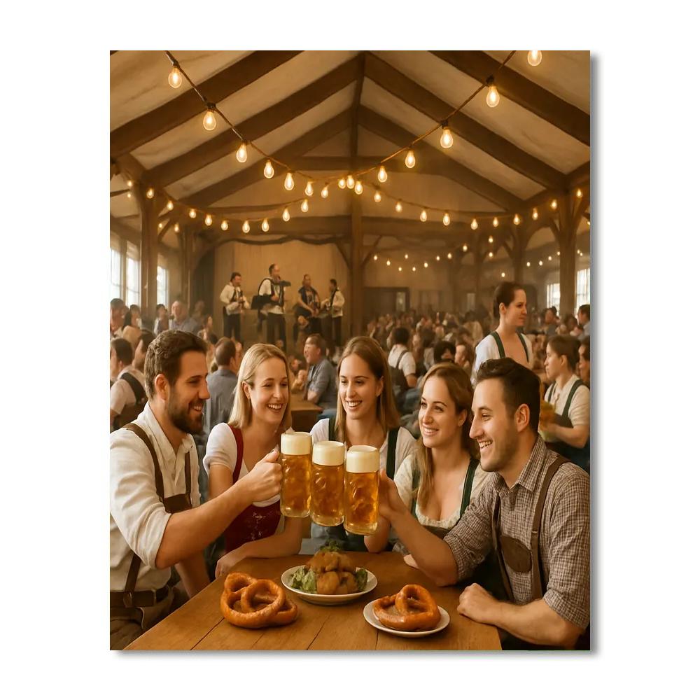 Oktoberfest Beer Tent Numbered painting kits