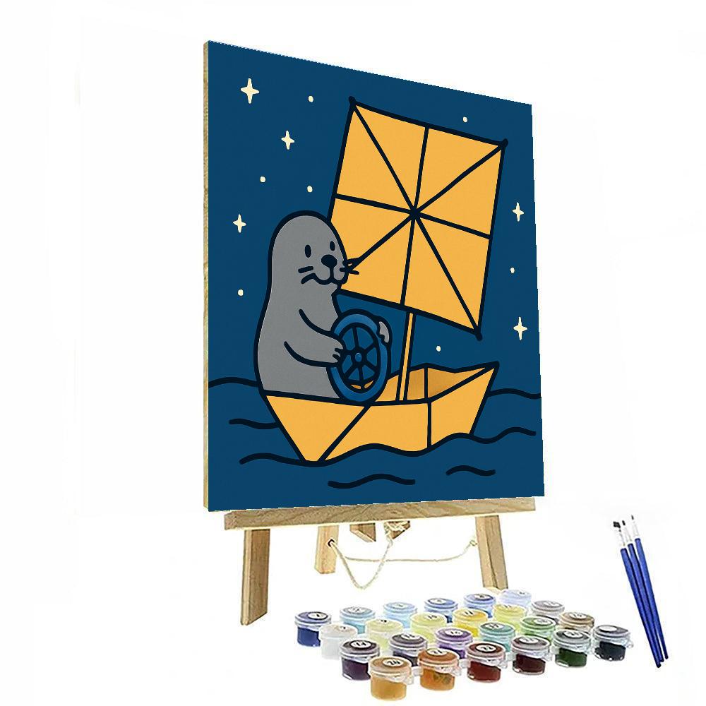 Solar Sailor Seal Number painting