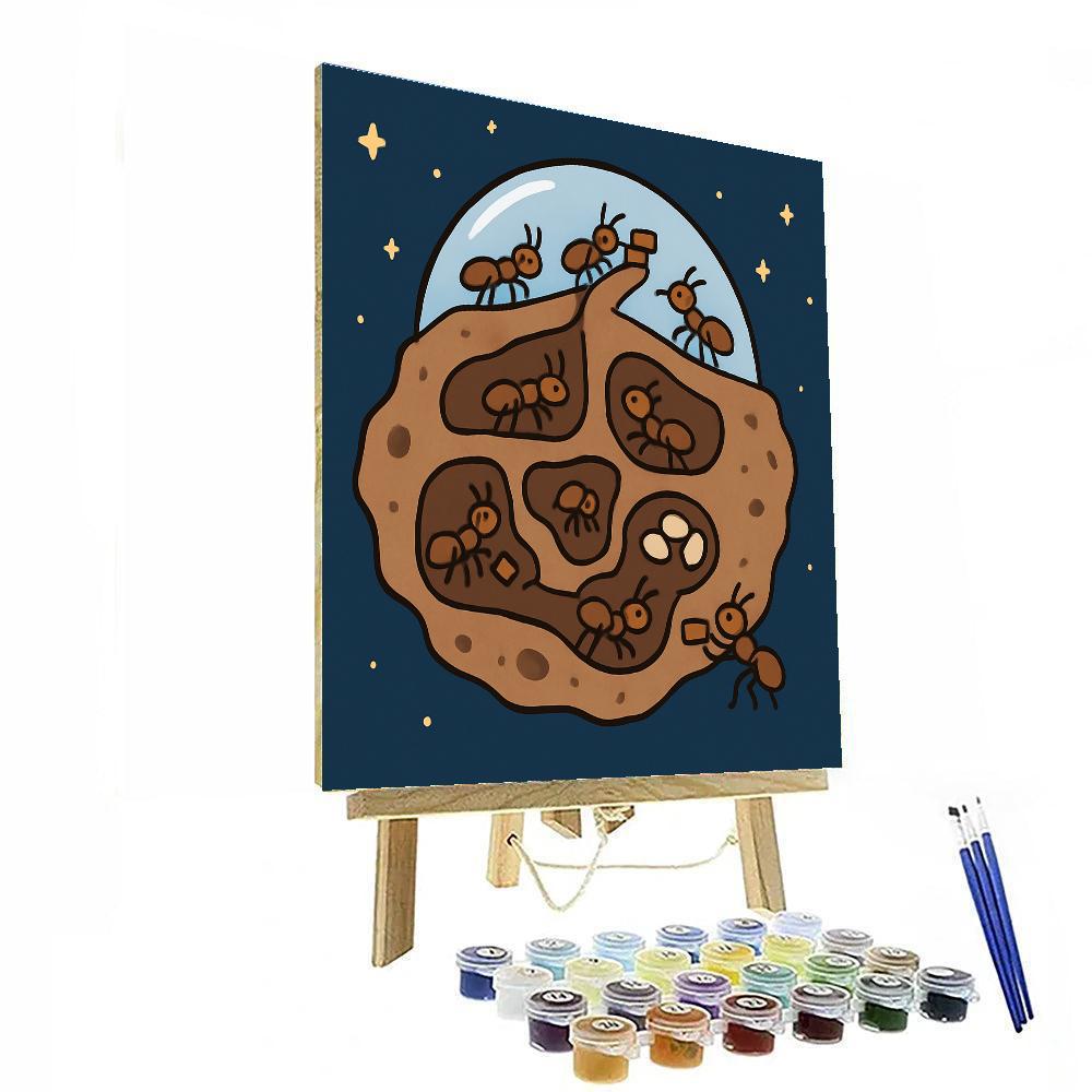 Astronaut Ant Colony Paint by numbers art