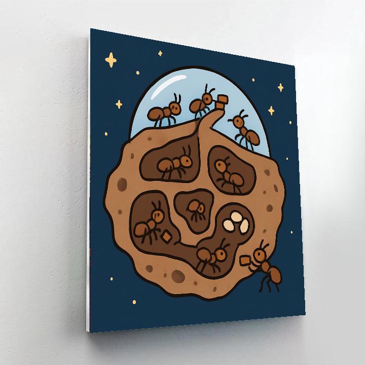 Astronaut Ant Colony Paint by numbers art