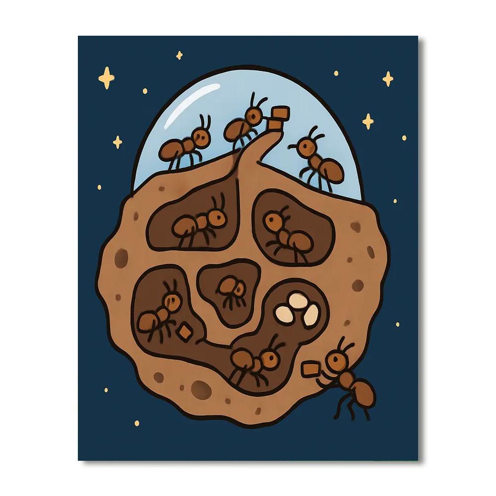 Astronaut Ant Colony Paint by numbers art