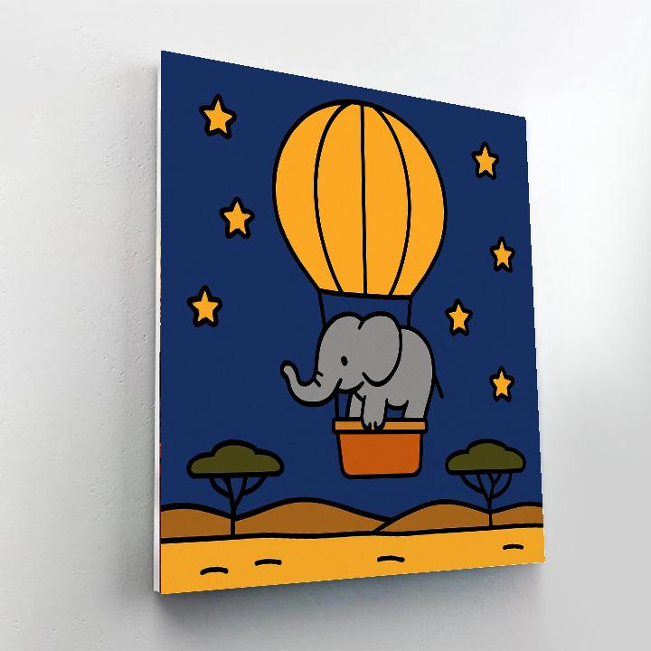 Stellar Safari Elephant painting number kit