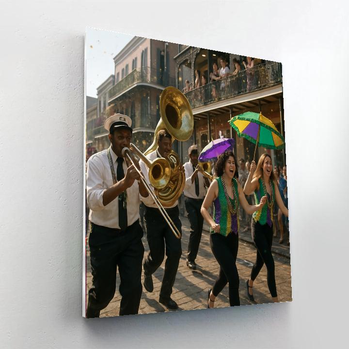 Mardi Gras Second Line painting number kit