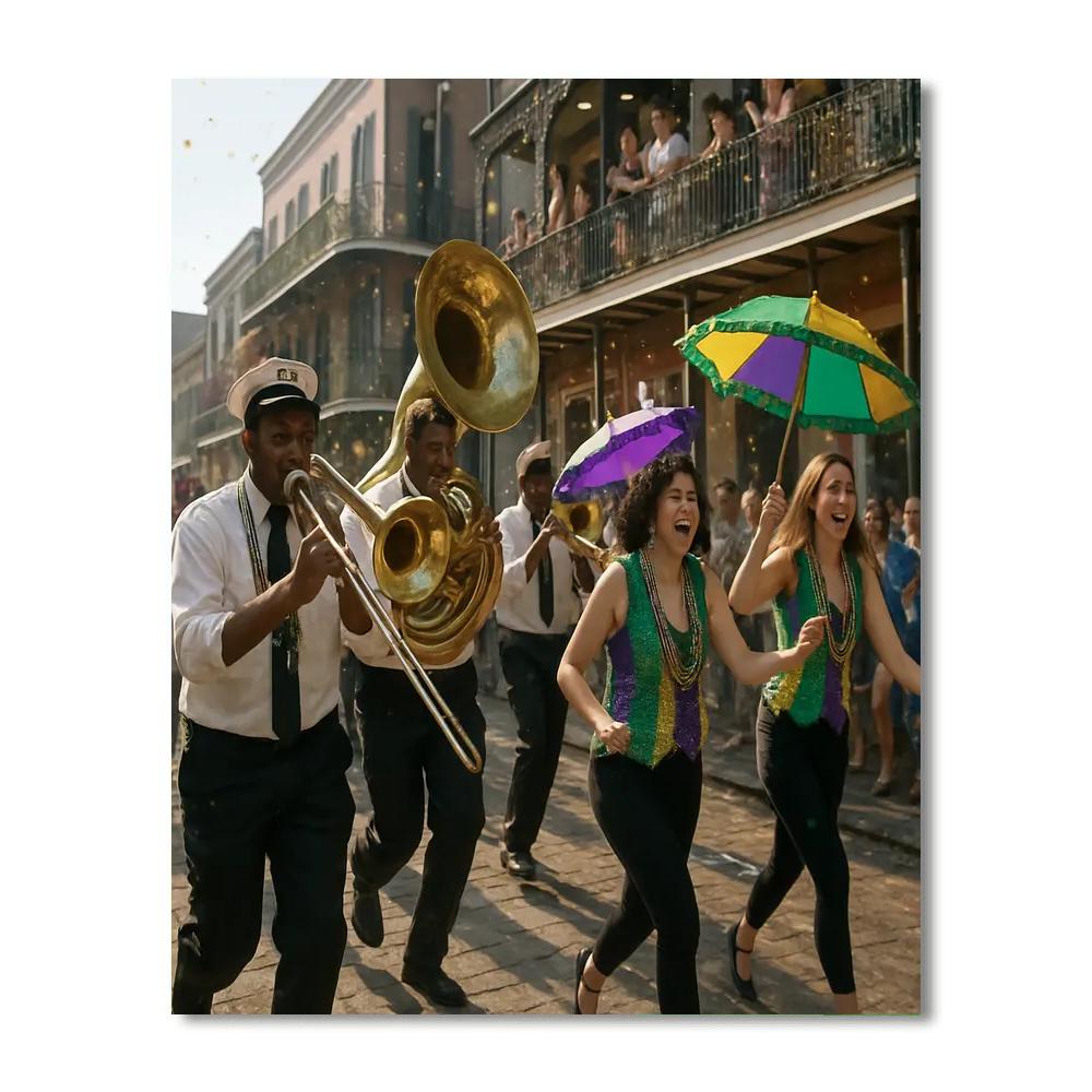 Mardi Gras Second Line painting number kit