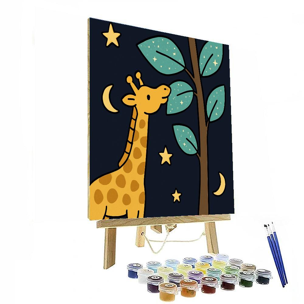 Space Garden Giraffe paint by color