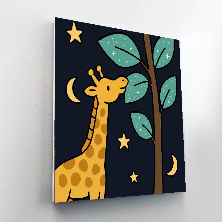 Space Garden Giraffe paint by color