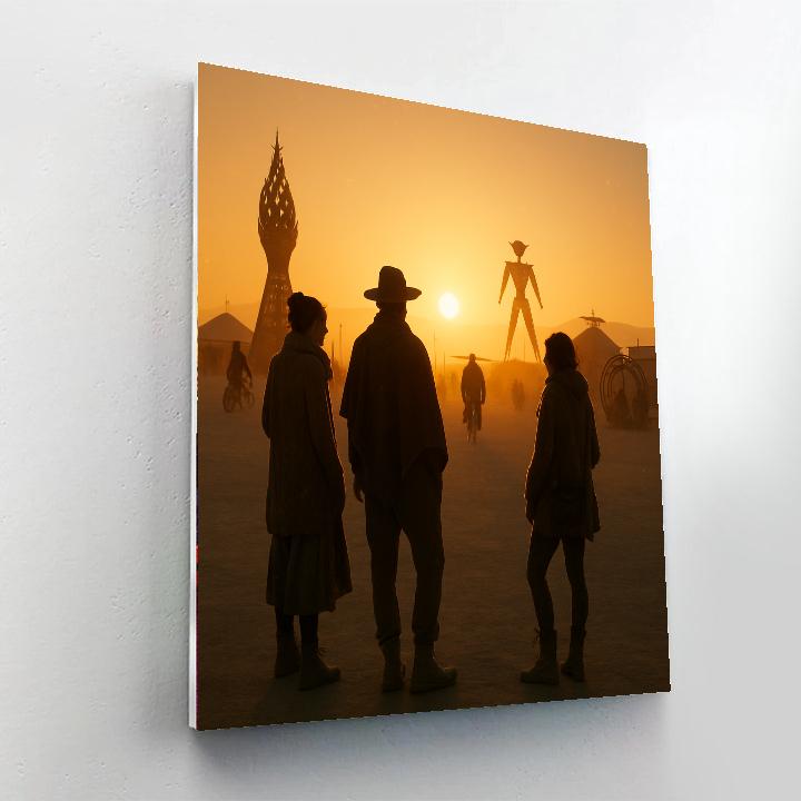 Burning Man Playa Sunrise Painting by numbers kit