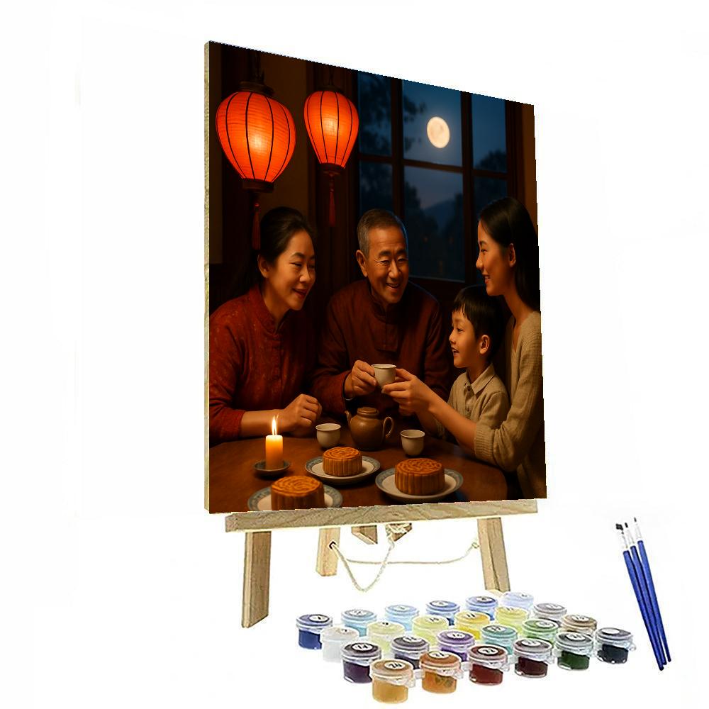 Chinese Mid Autumn Mooncakes Number painting
