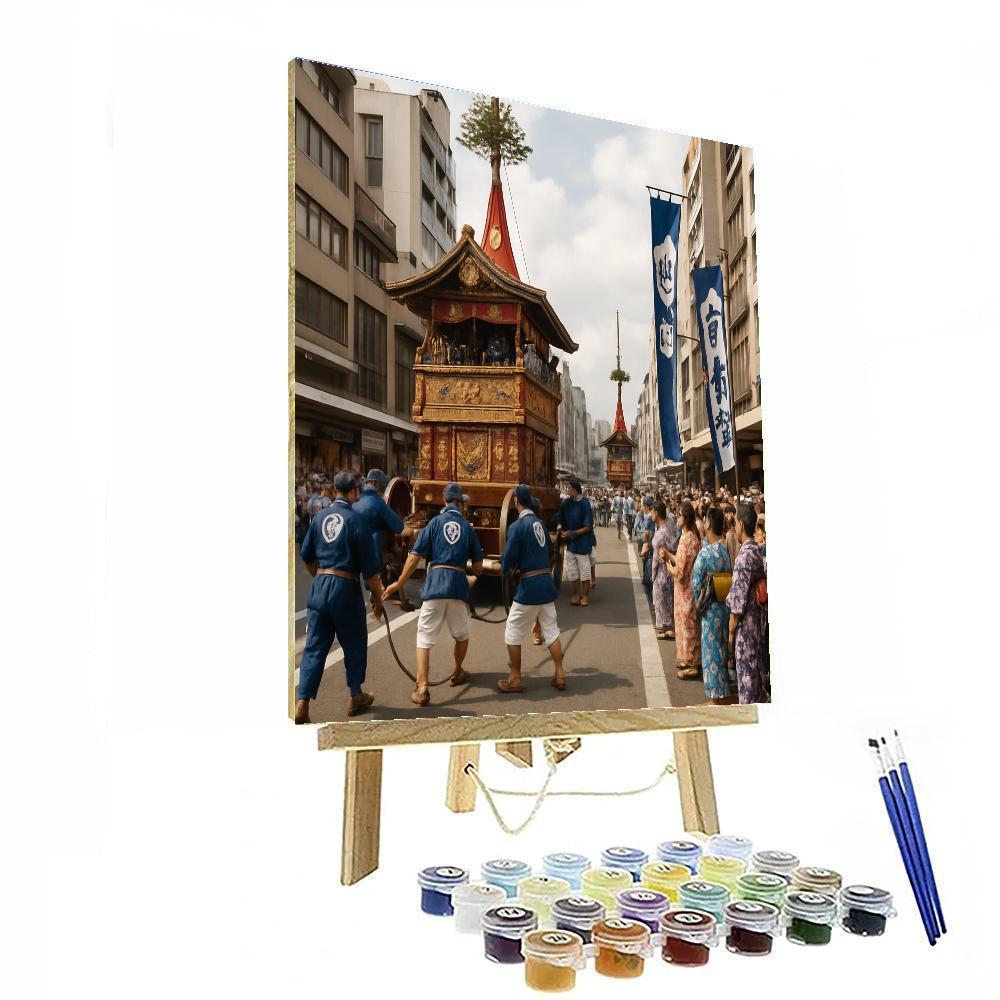 Gion Matsuri Float Procession Painting by numbers kit