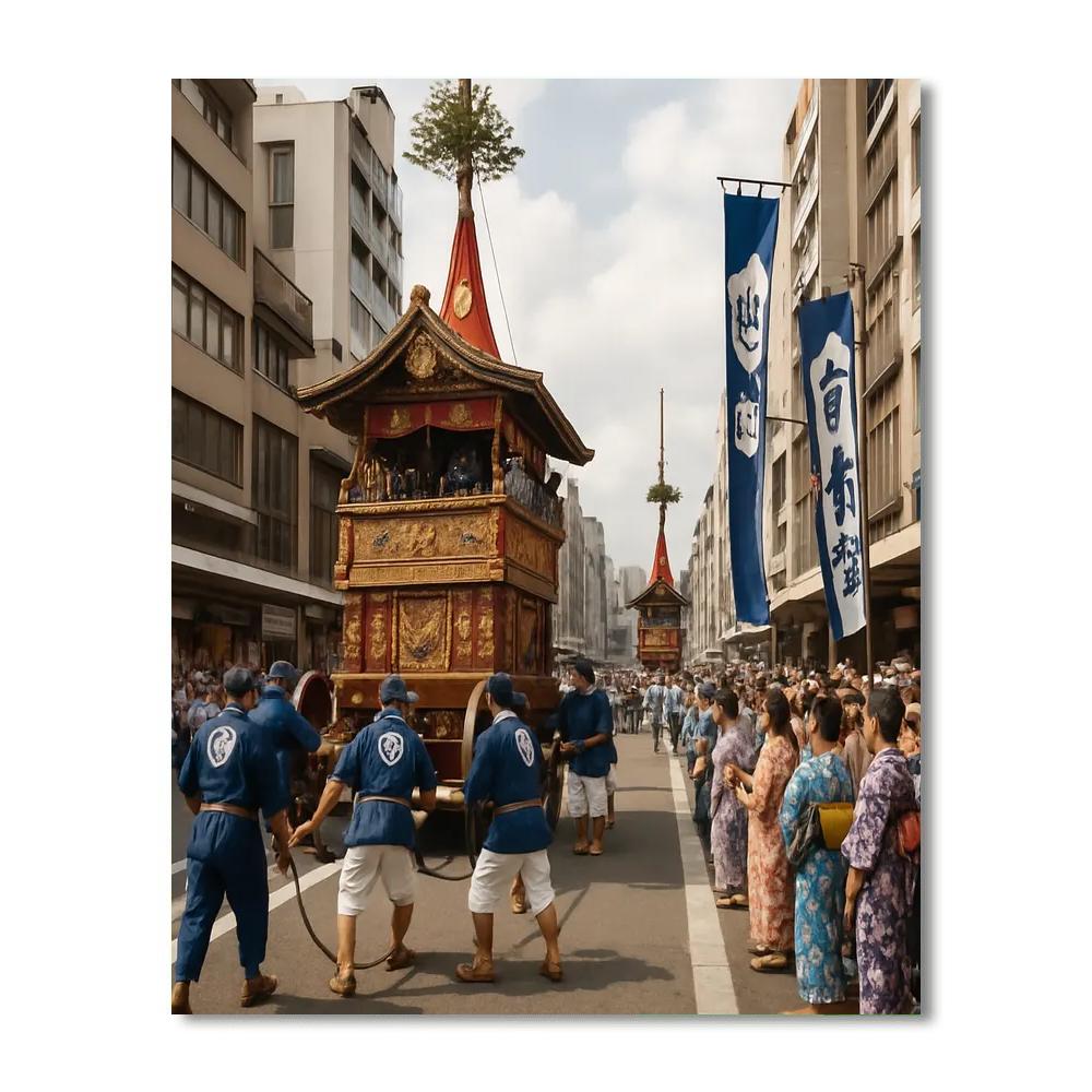 Gion Matsuri Float Procession Painting by numbers kit