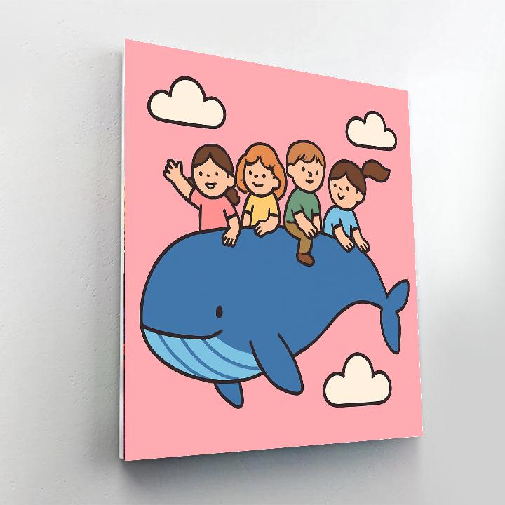 Skywhale School Bus paint by number