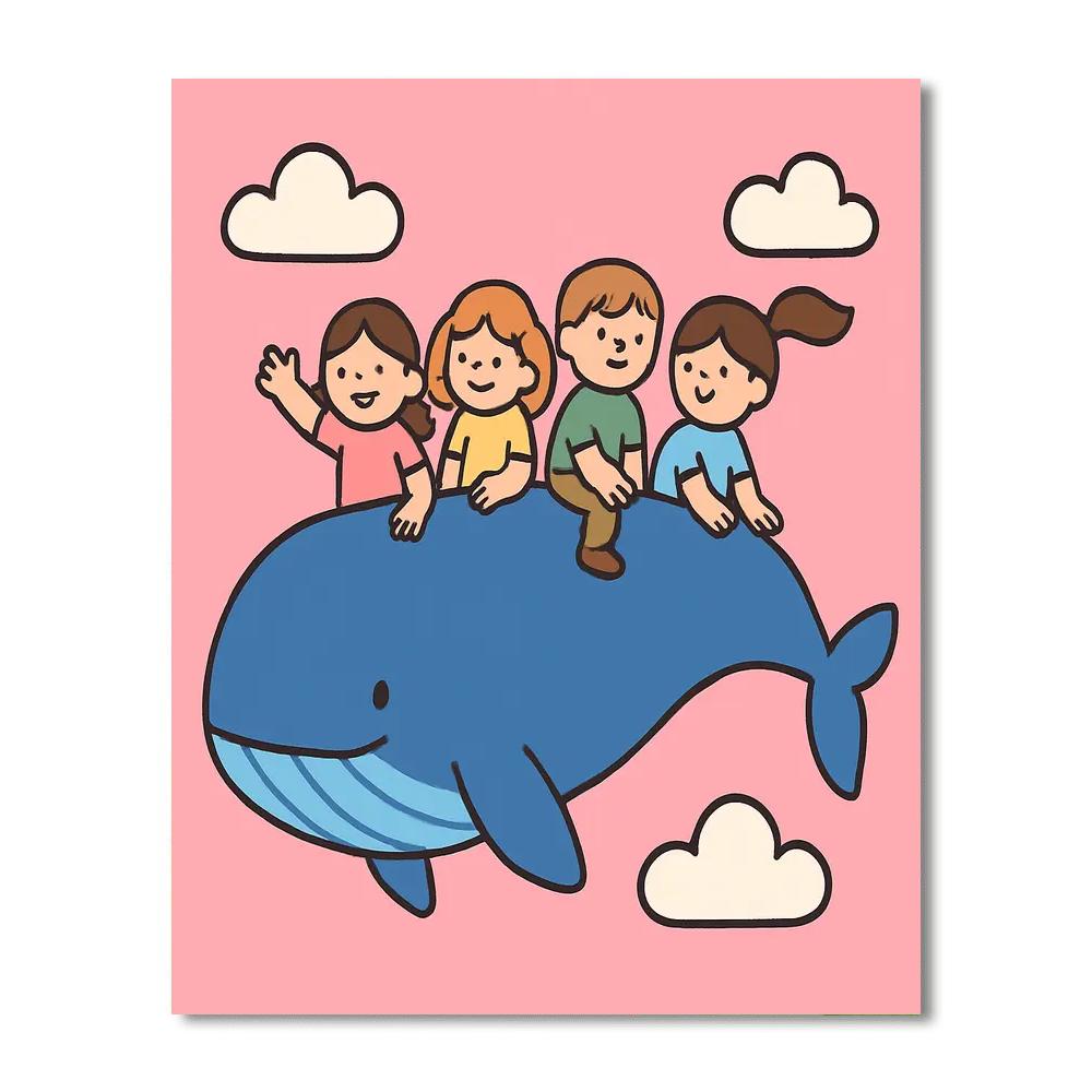 Skywhale School Bus paint by number