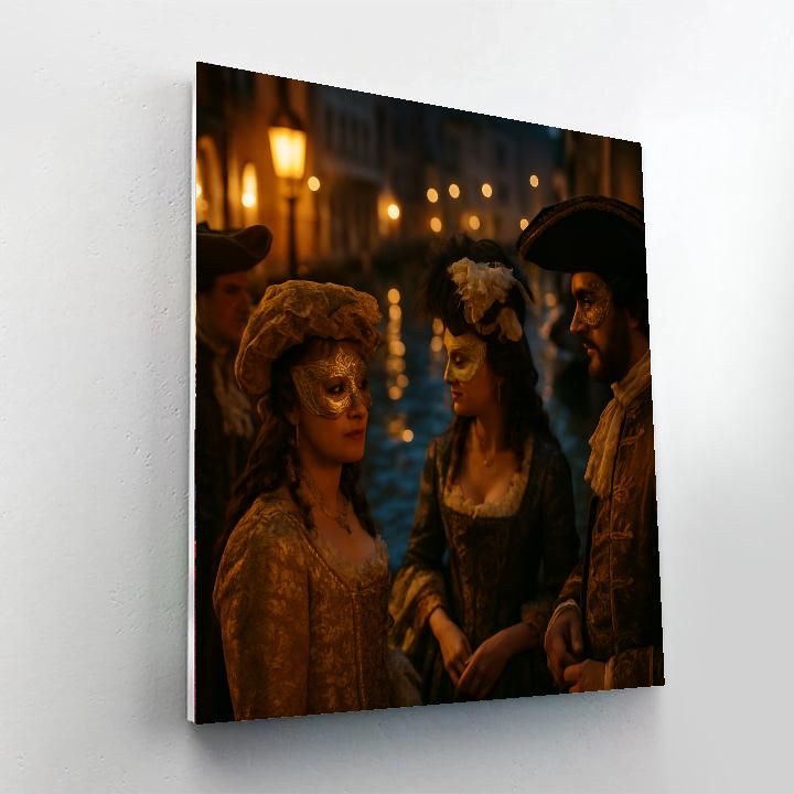 Carnival In Venice Masked Ball Paint by numbers art