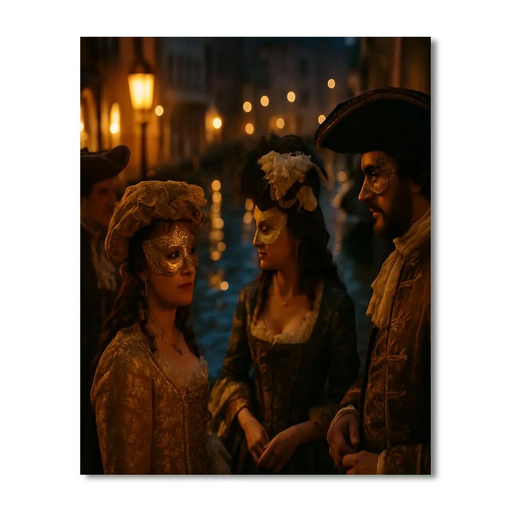 Carnival In Venice Masked Ball Paint by numbers art