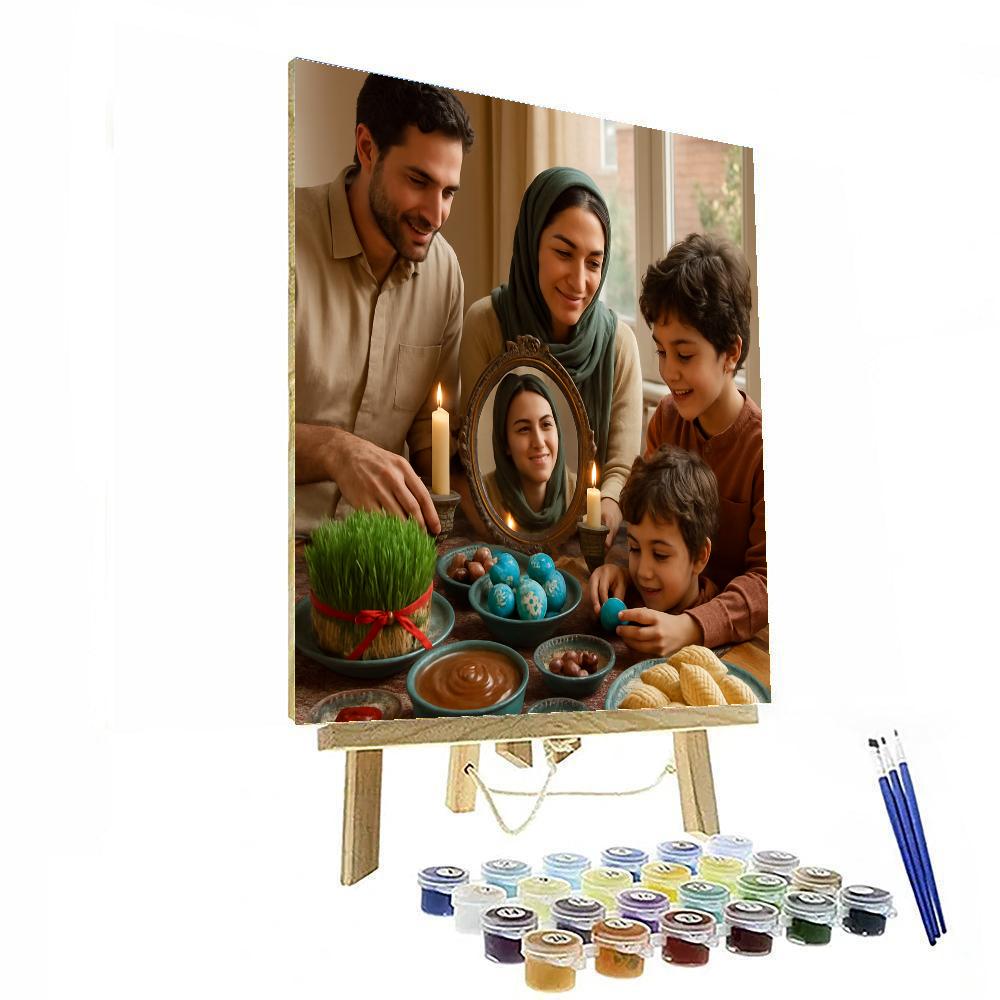 Nowruz Haft Seen Table Number painting