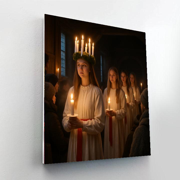 Santa Lucia Candle Procession paint by number