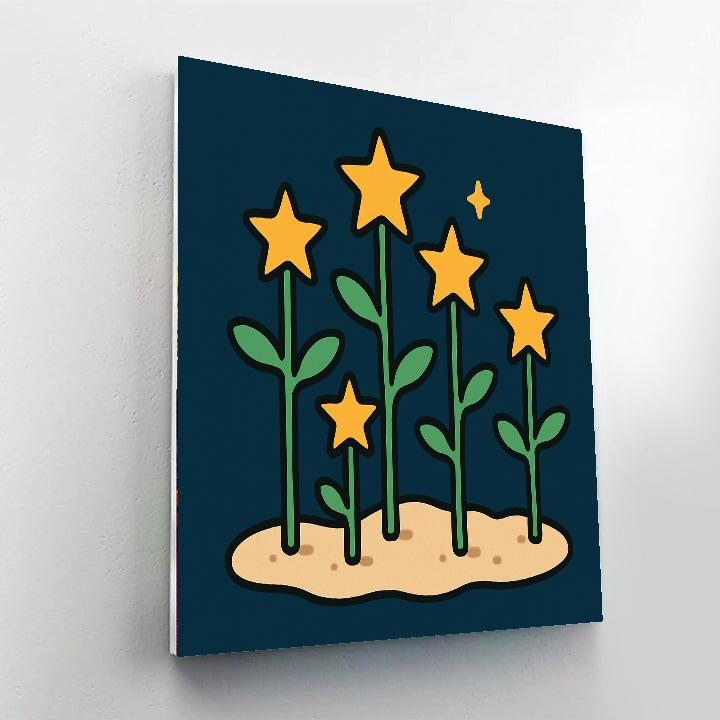 Stellar Seedlings DIY paint by numbers