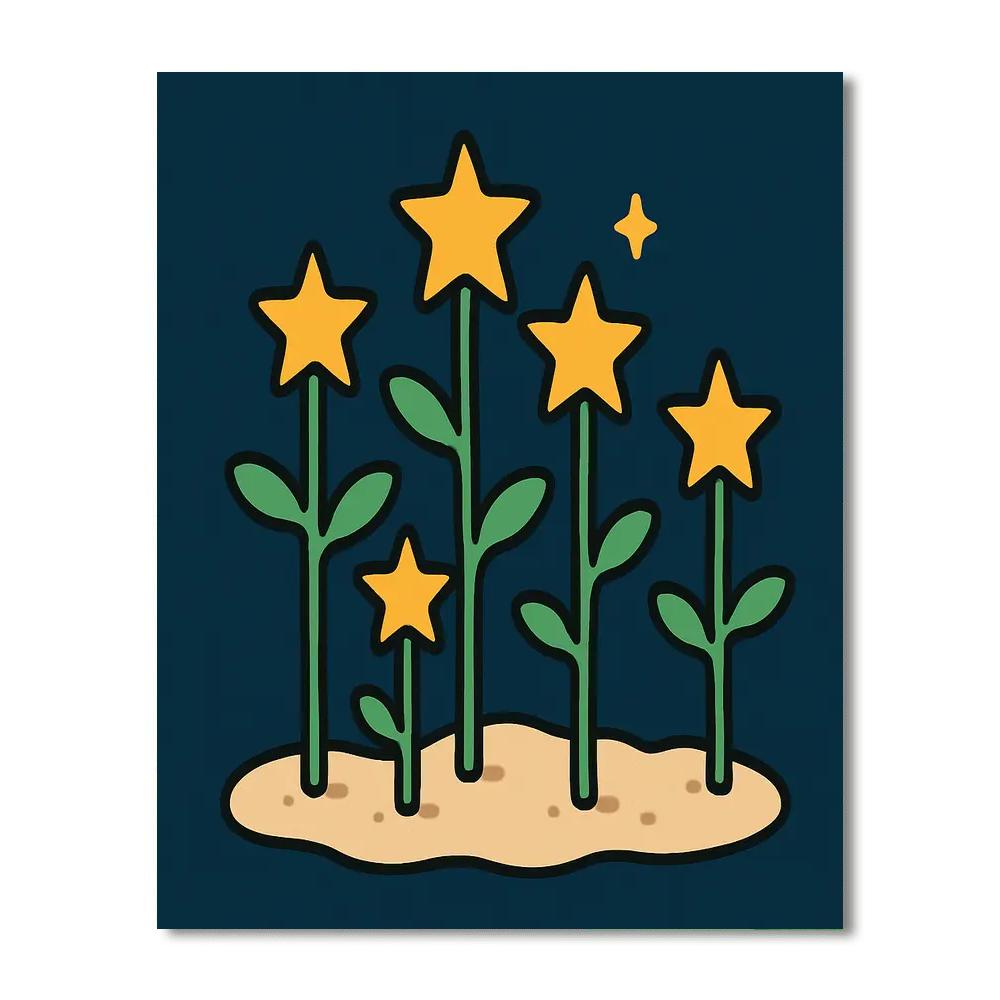 Stellar Seedlings DIY paint by numbers