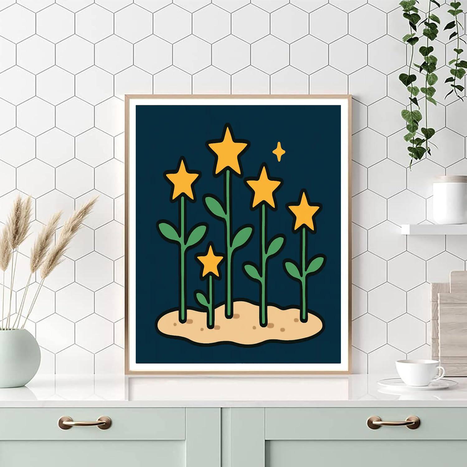 Stellar Seedlings DIY paint by numbers