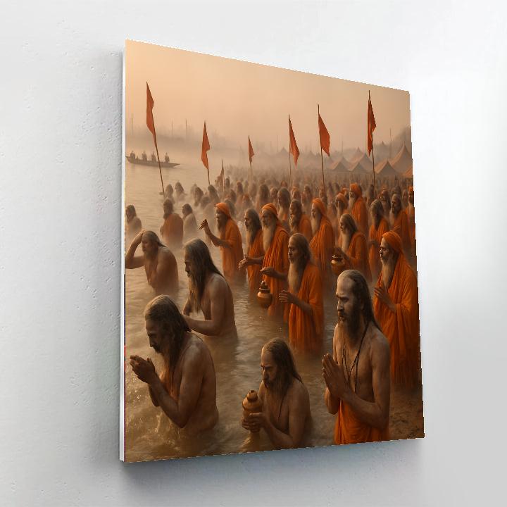 Kumbh Mela Riverside Paint by numbers kits