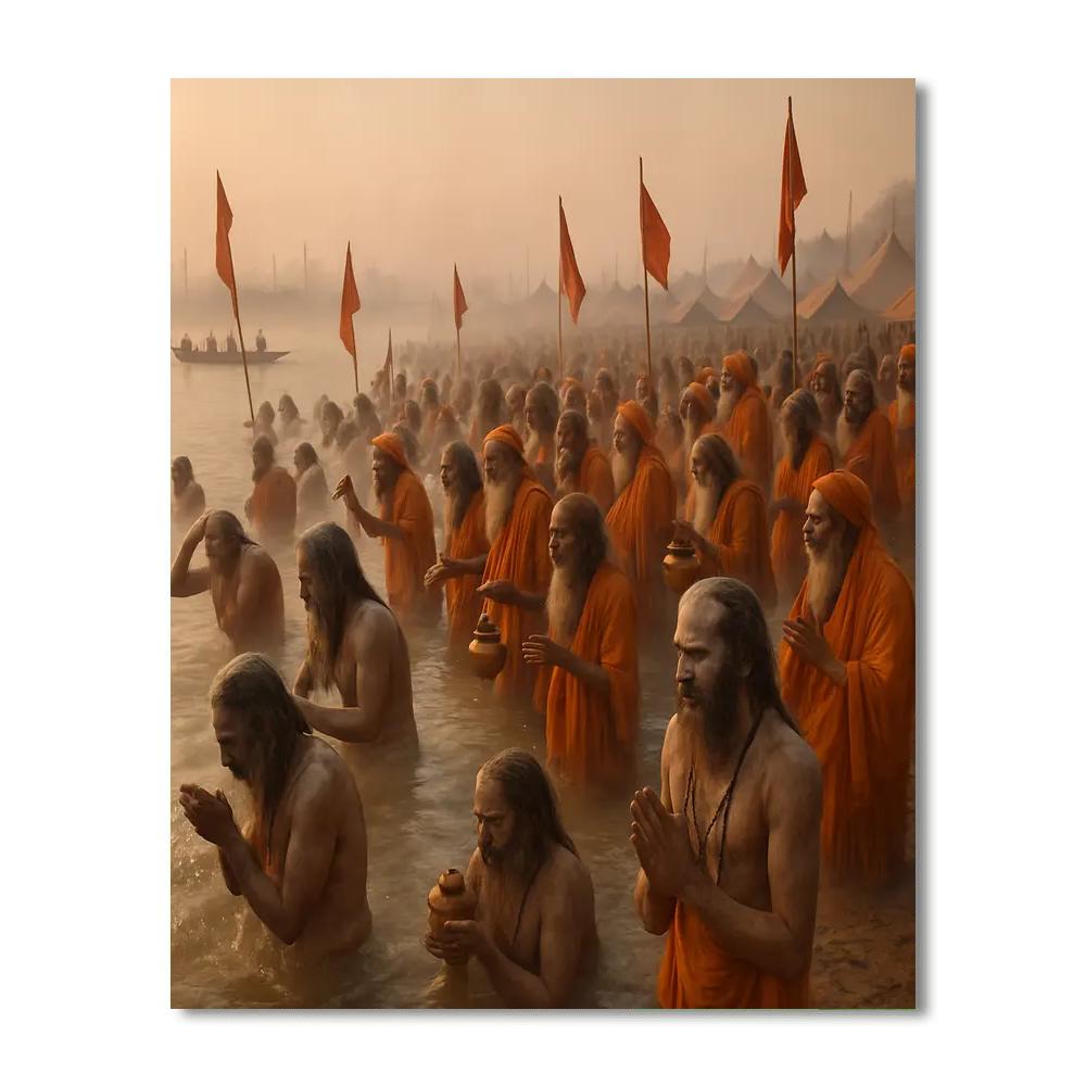 Kumbh Mela Riverside Paint by numbers kits