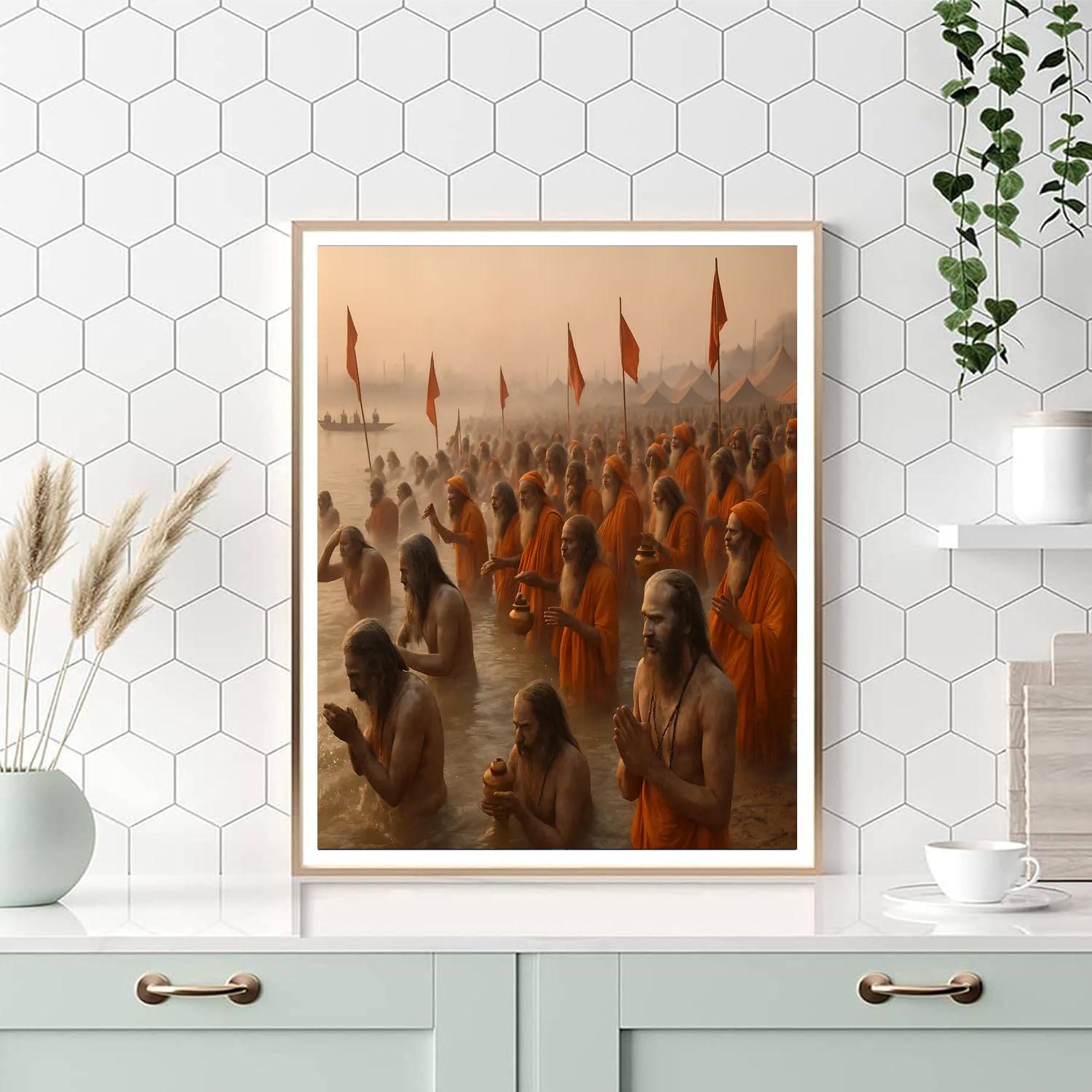 Kumbh Mela Riverside Paint by numbers kits