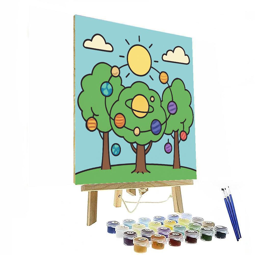 Orbiting Orchard painting number kit