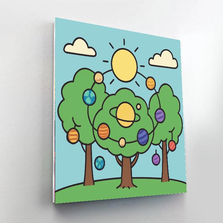 Orbiting Orchard painting number kit