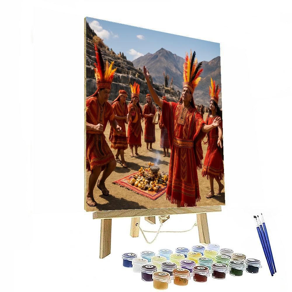 Inti Raymi Sun Festival painting number kit