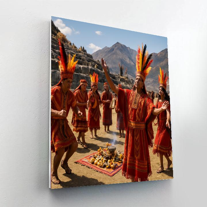 Inti Raymi Sun Festival painting number kit