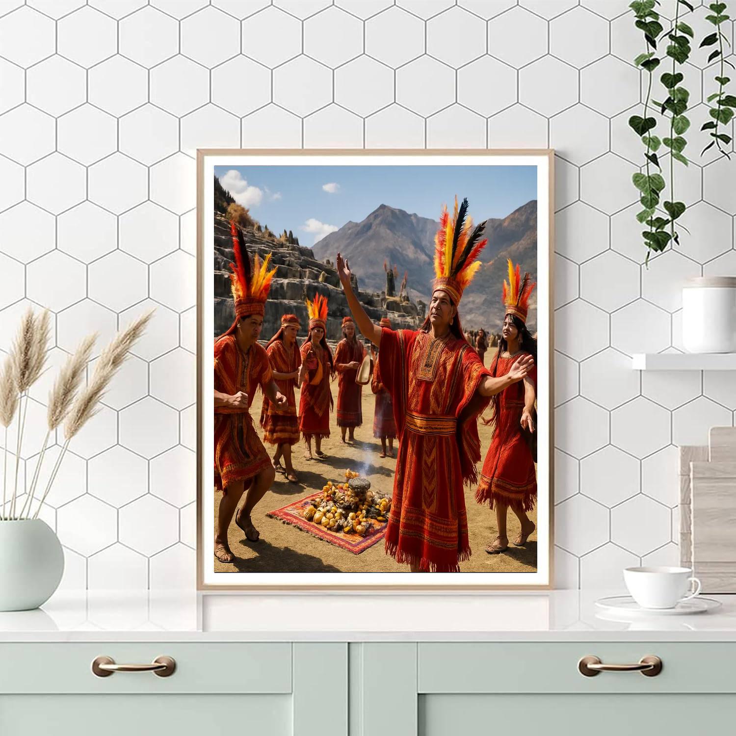 Inti Raymi Sun Festival painting number kit