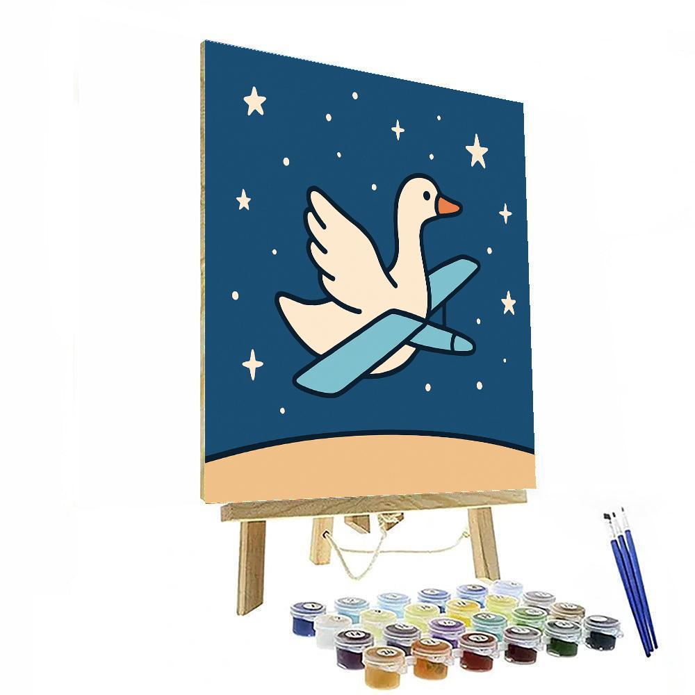 Galaxy Glider Goose painting number kit