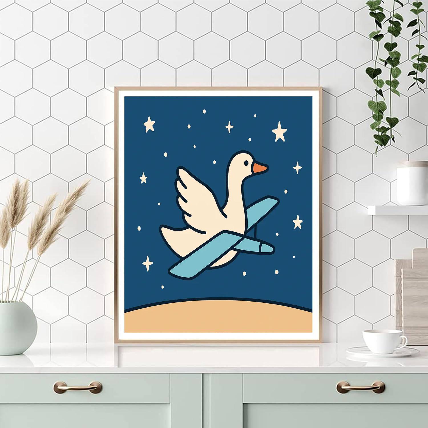 Galaxy Glider Goose painting number kit