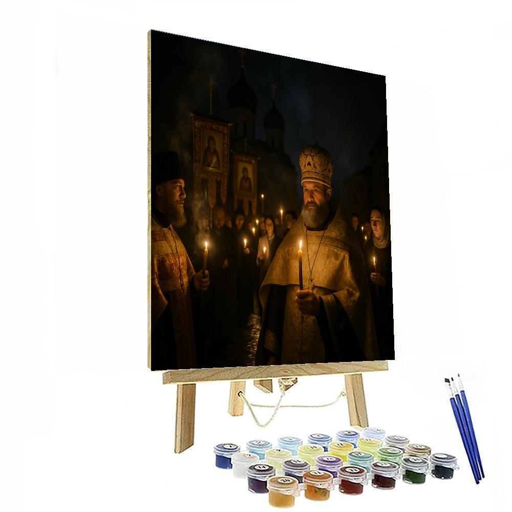 Easter Orthodox Procession DIY paint by numbers